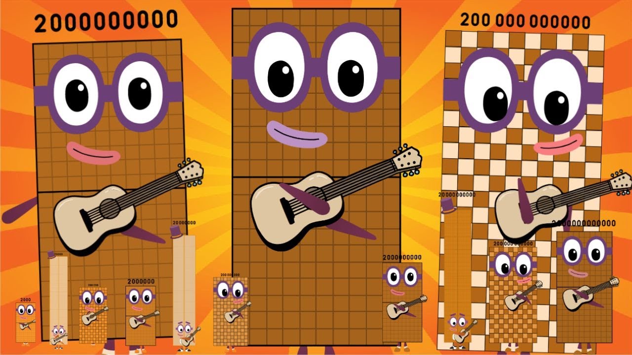 (Most Popular Views) Numberblocks Band From (2000 to 2000000000000) Small vs Large