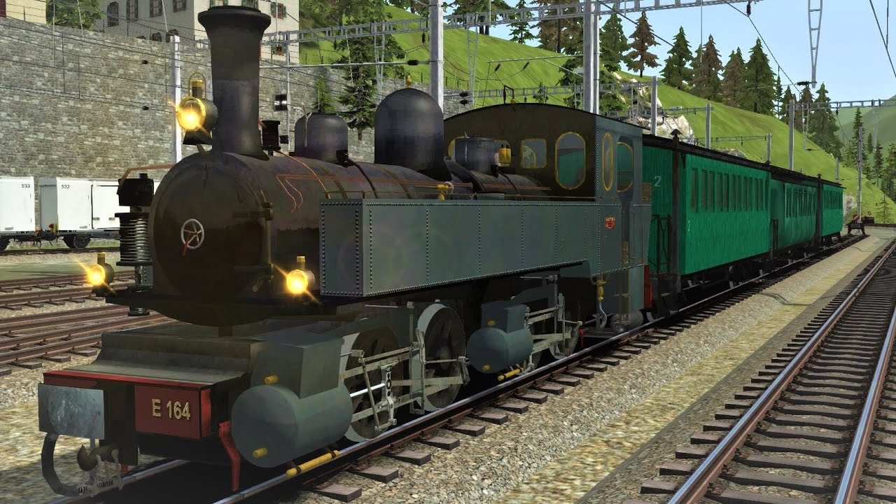 Schweizer Mallet Dampflokomotive Traditionszug Albulabahn Führerstandsmitfahrt Train Simulator 2017
