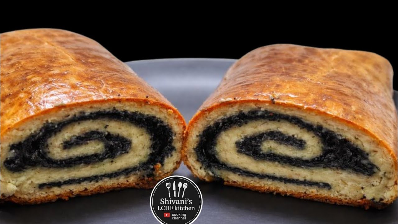  KETO POPPY SEED SWISS ROLL | SOFT, NUTTY & SUGAR-FREE DESSERT | LCHF RECIPE