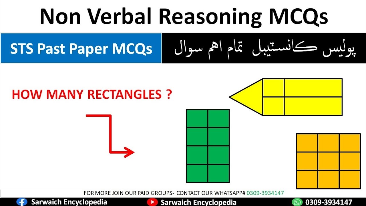 Reasoning & Aptitude | Non-Verbal Reasoning  | Solution of MCQs | Police Constable (BPS -7)