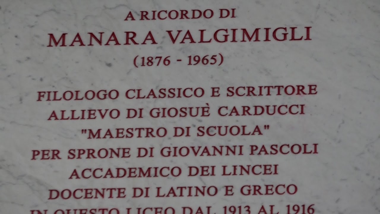 Al Pellegrino Rossi di Massa una targa per commemorare il professore Manara Valgimigli