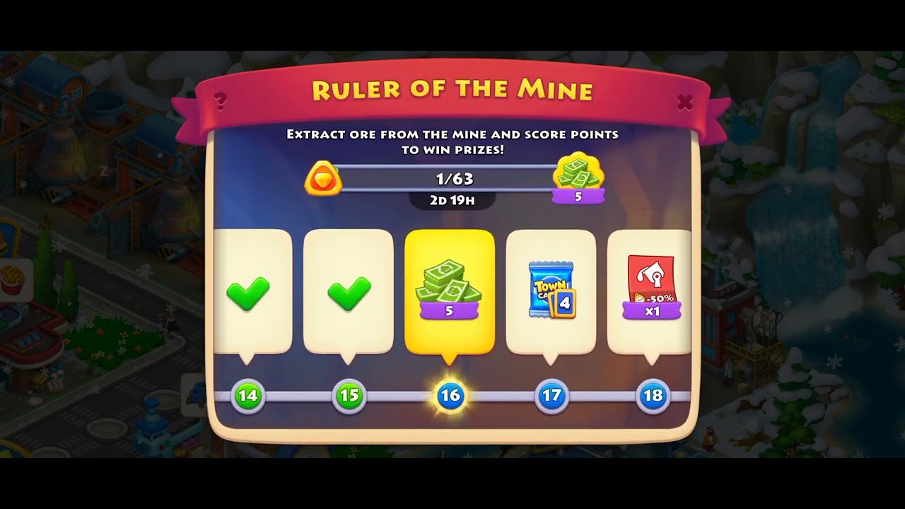 Mining task I won the 💯 rupees in township 