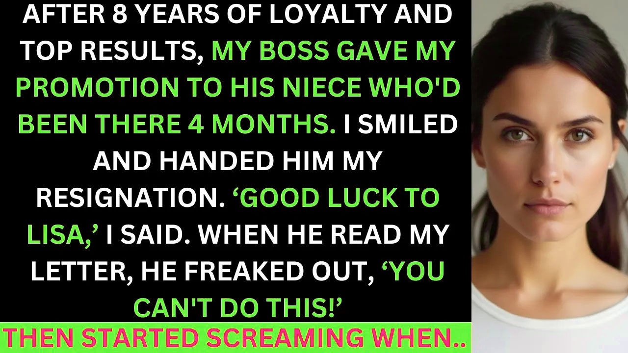 My Boss Gave My Promotion To His Niece, I Just Smiled, Because One Thing He Didn't See Coming...