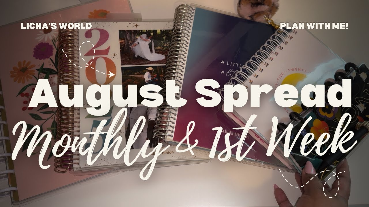 Plan with me for the Month of August