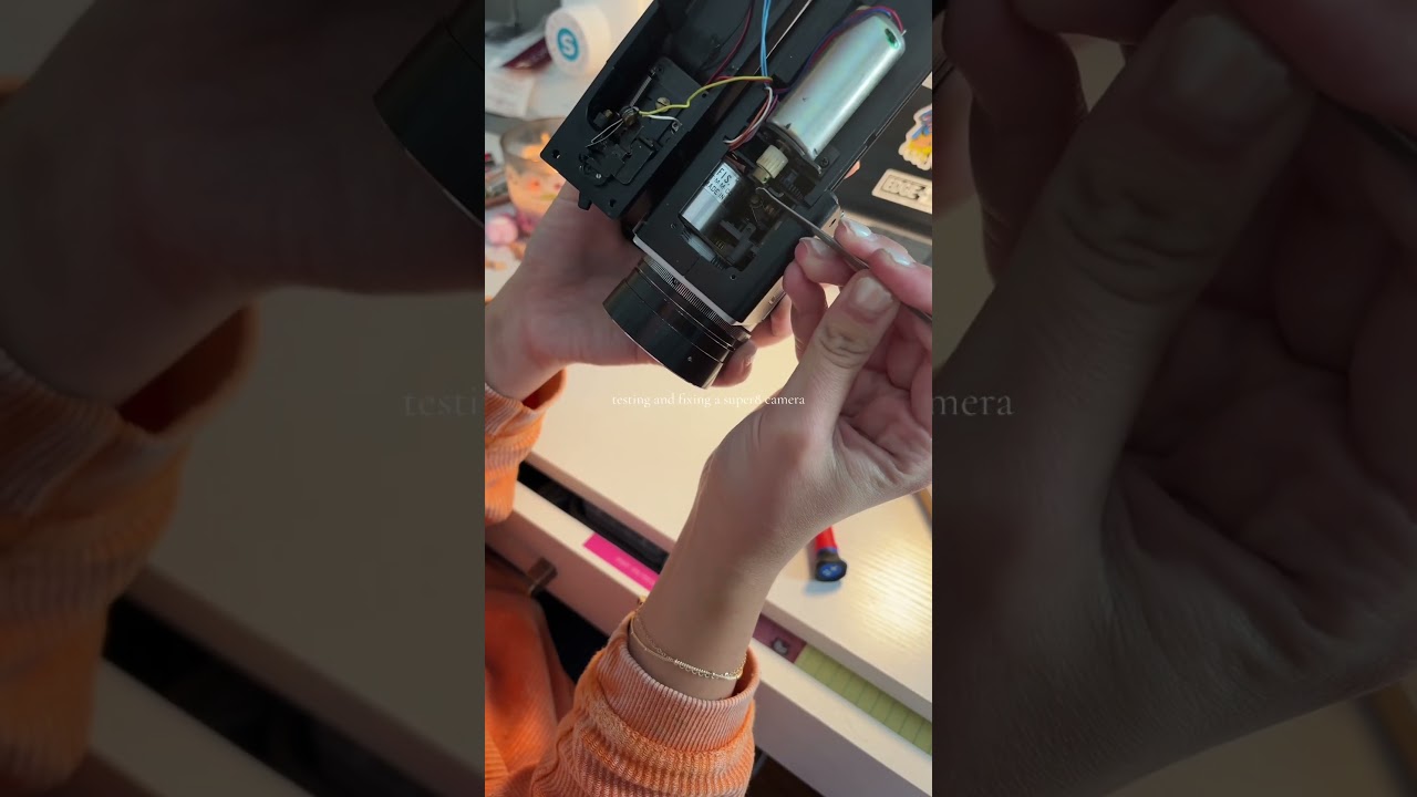 fixing and testing a super8 camera with a motor issue. #camera #film #videography #super8