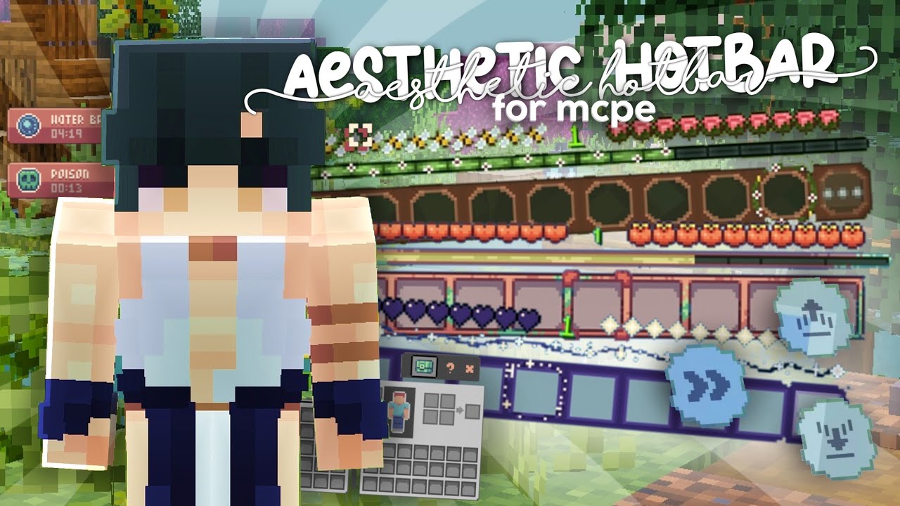10 Aesthetic Hotbar/GUI Texture Packs for Minecraft PE | 1.20+