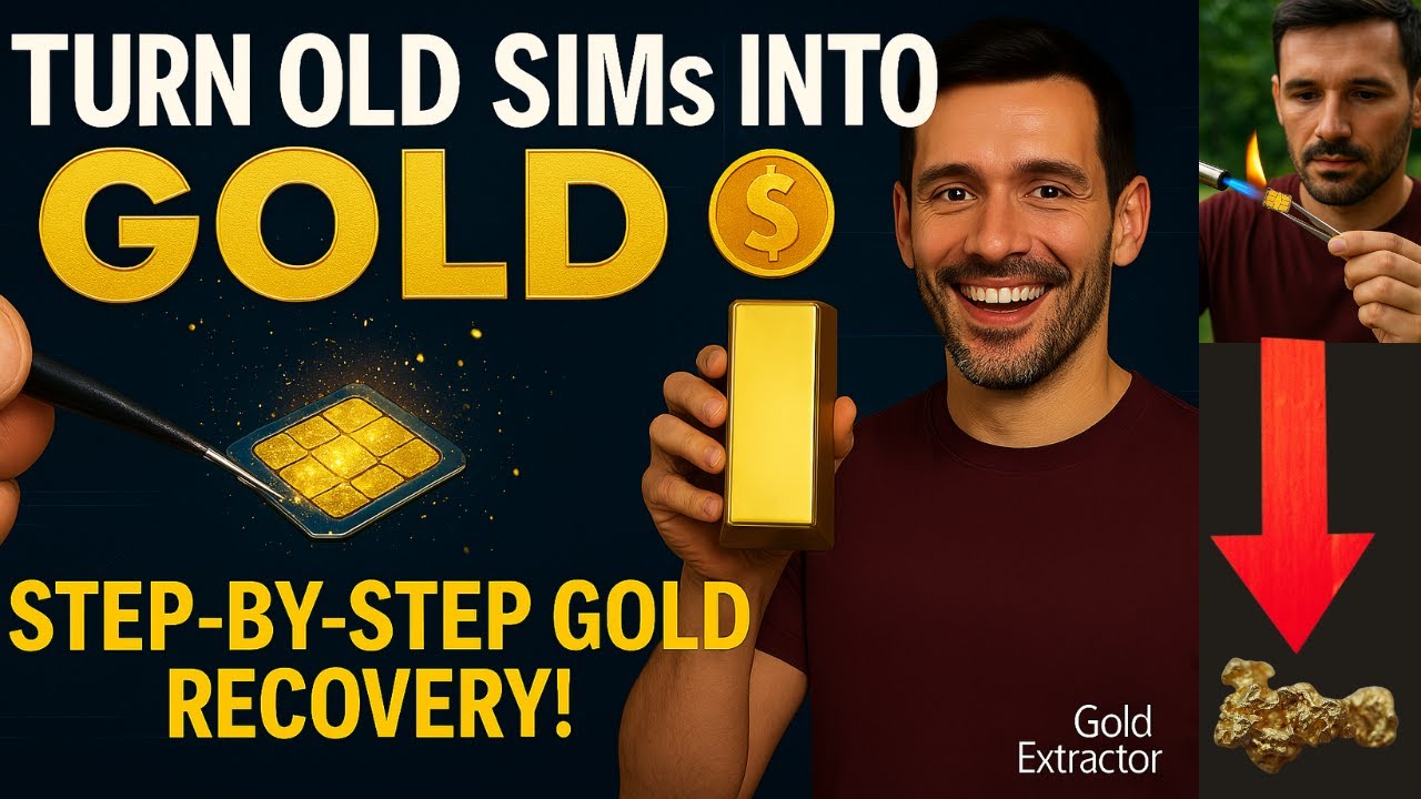 Gold Recovery from SIM Cards | SIM Card Gold Extraction Process at Home 🔥 (E-Waste Gold Recycling)