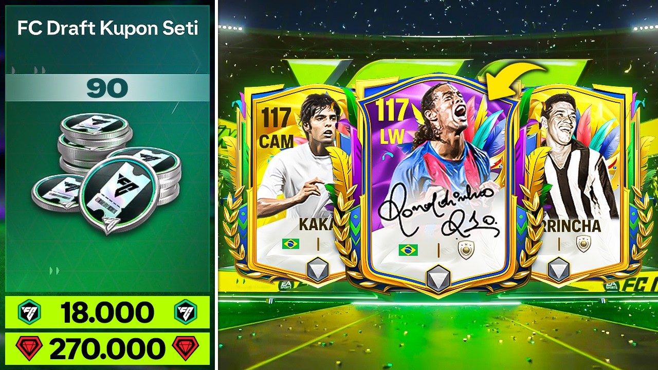 90 DRAFT FİŞİ HARCADIM! GİNGA PAKETLERİNİ AÇTIM! BEDAVA GİNGA B KUTUSU! | FC MOBILE
