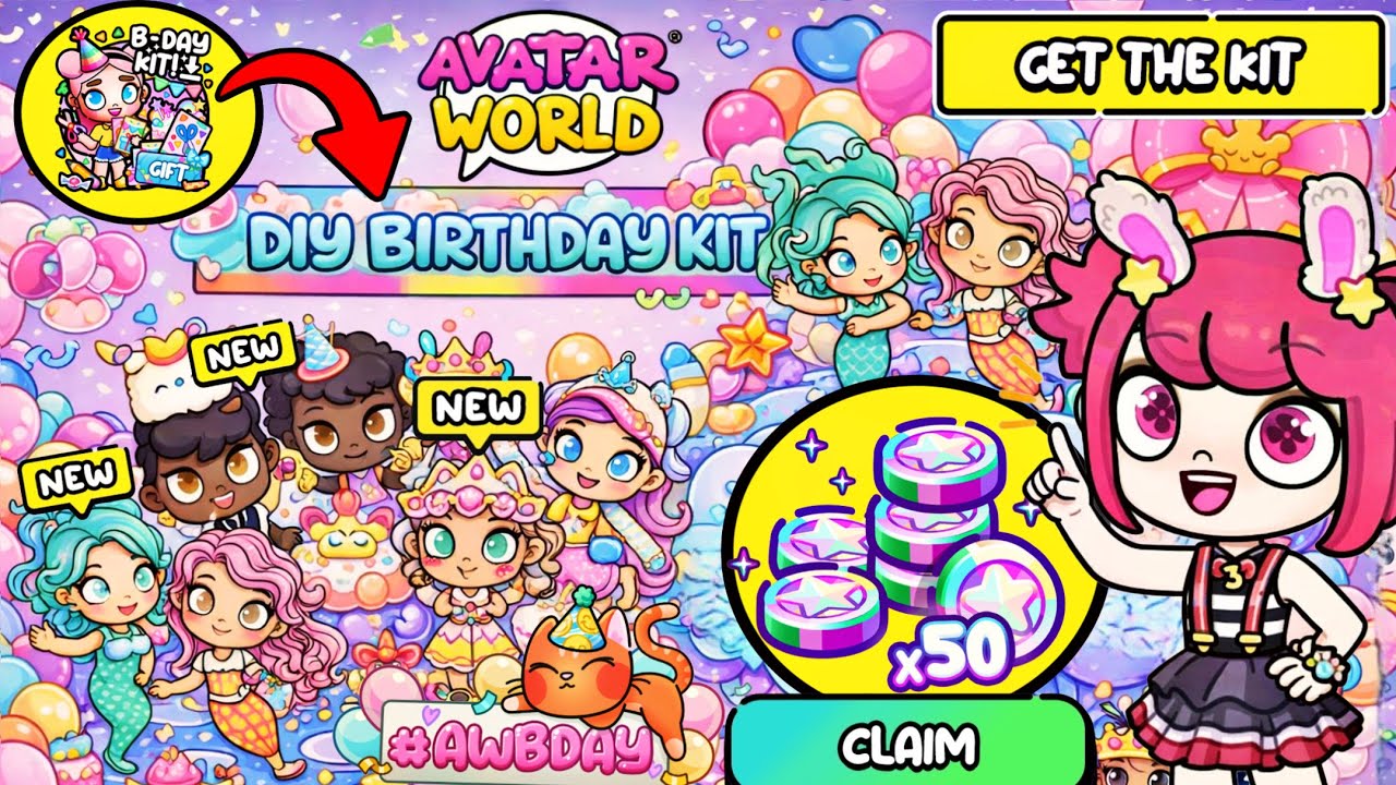 CLAIM KOIN GRATIS & TUTORIAL B-DAY KIT DI AVATAR WORLD PAZU