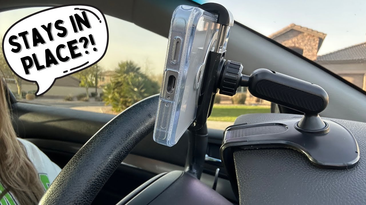 Car Phone Mount, Cell Phone Holder for Car 360 Degree Rotation Dashboard Car Clip Mount Stand Review
