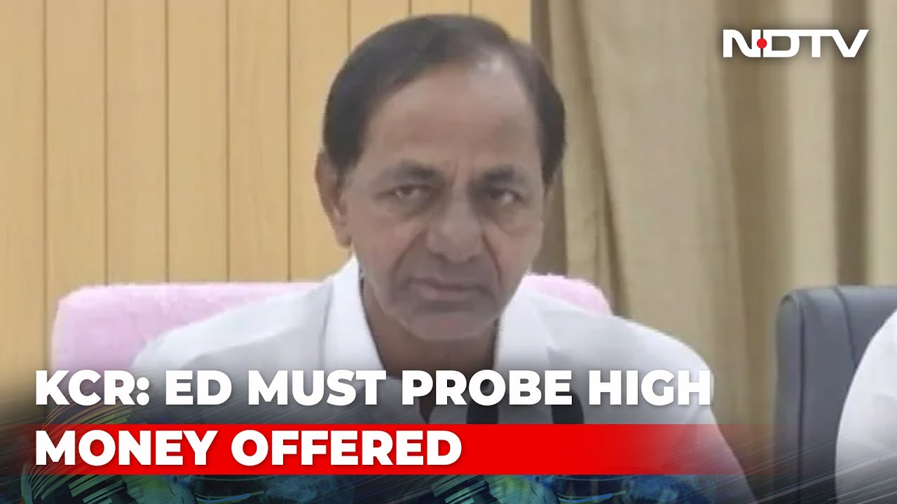 K Chandrashekar Rao Presents Videos To Back MLA Poaching Charges Against BJP