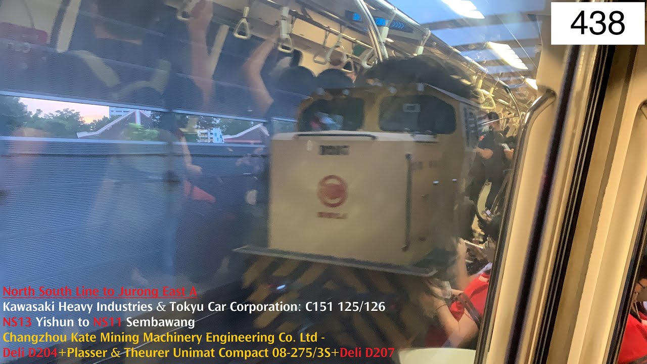 ⁴ᴷ [via YISHUN SIDINGS] SMRT Trains, NSL Train Ride [Yishun → Sembawang] - Kawasaki C151 125/126