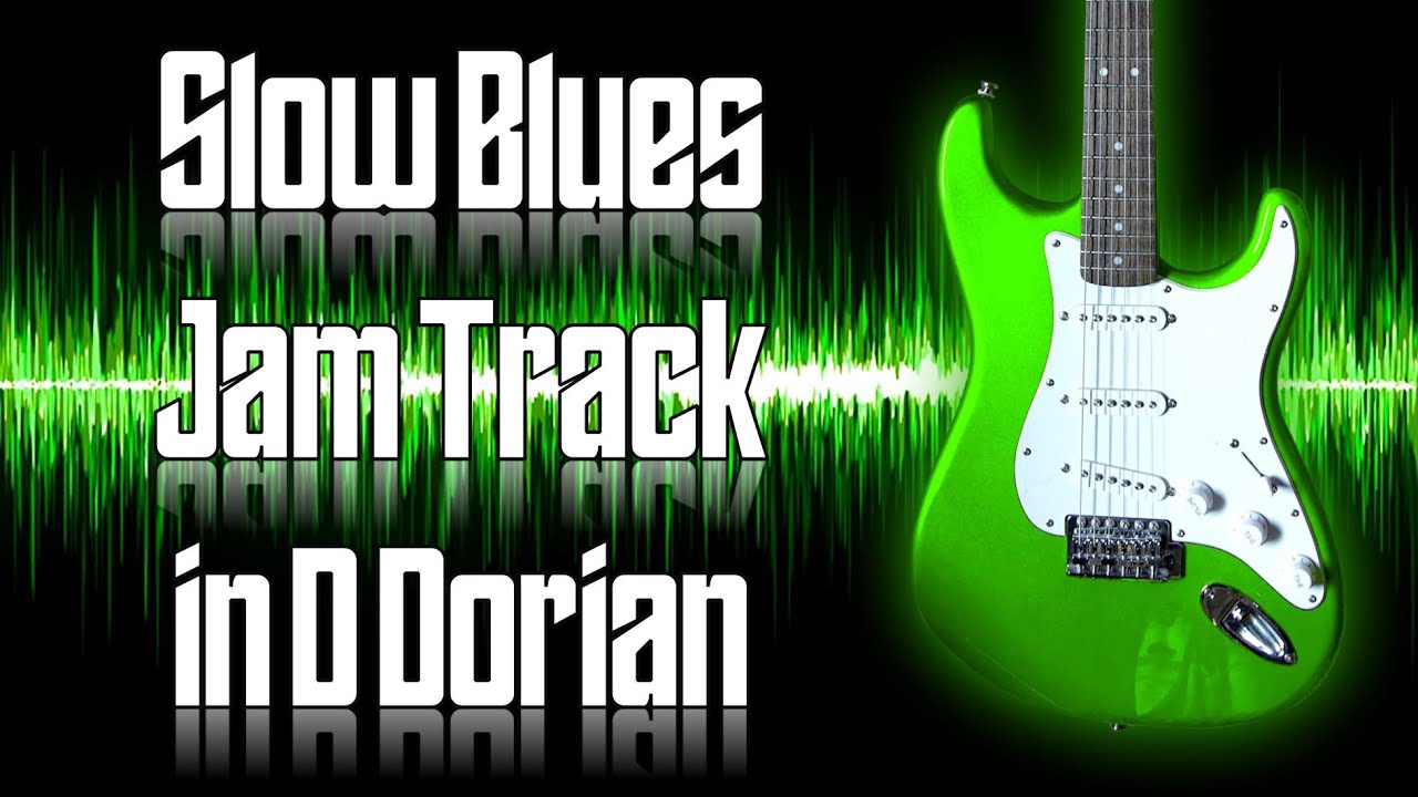 Slow Blues Jam Track in D Dorian 🎸 Guitar Backing Track