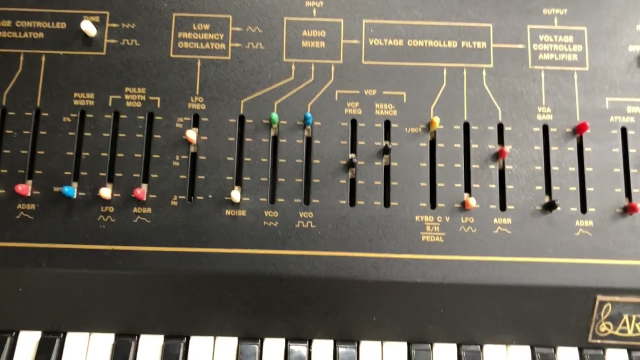 ARP Axxe analog synthesizer demo with mods