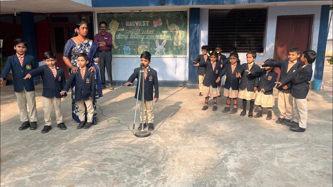 The UKG A section students conducted the school assembly today (30-01-2026).