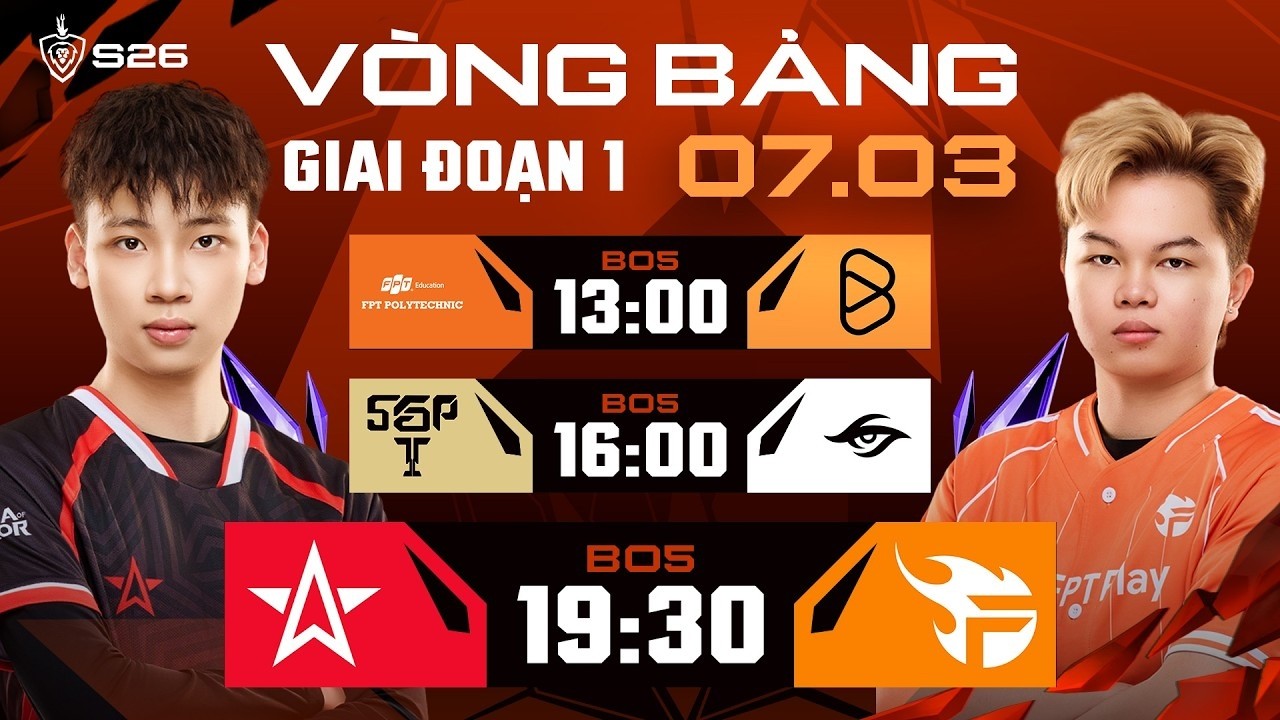 🔴 TRỰC TIẾP: FPT POLYTECHNIC HCM vs BOX GAMING | GIAI ĐOẠN 1 - LƯỢT ĐI | ĐTDV MÙA XUÂN 2026