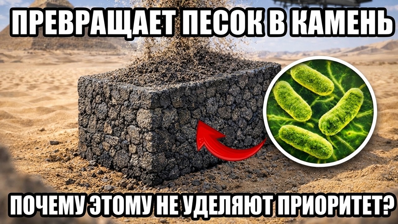 Эта бактерия превращает ПЕСОК в КАМЕНЬ без техники &mdash; почему это ОТВЕРГАЮТ