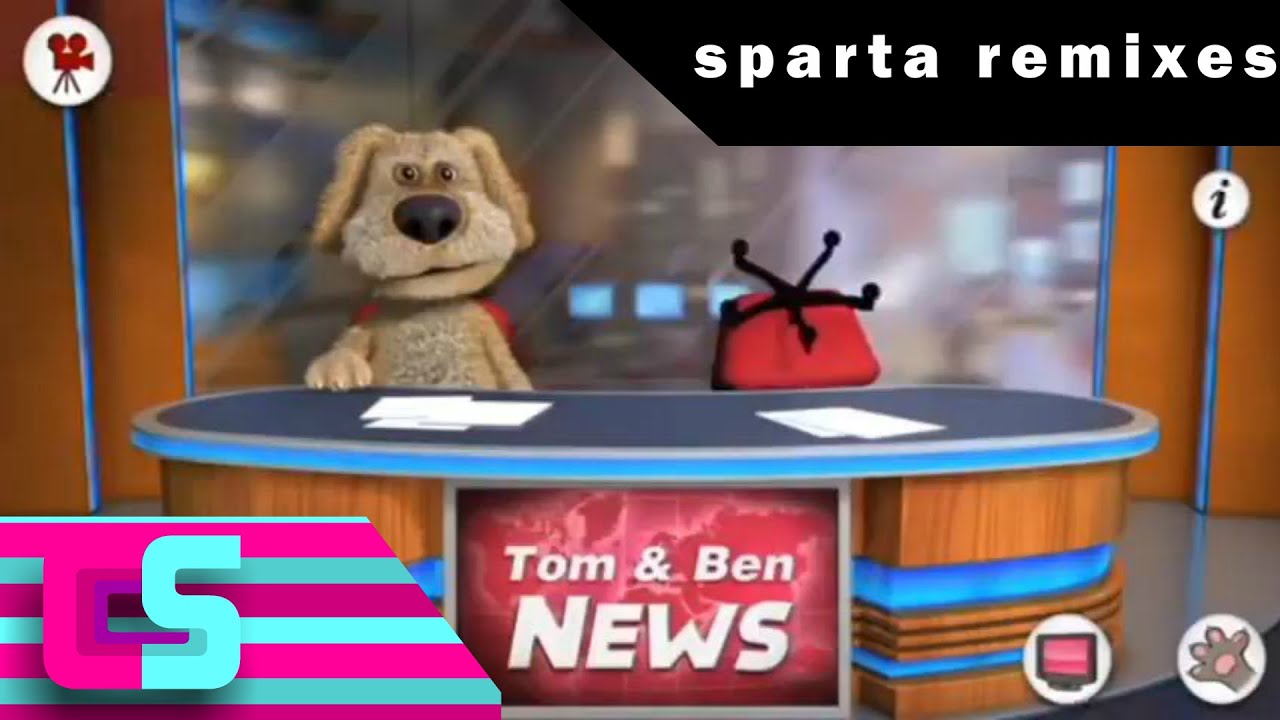 Talking Tom and Ben News Tom falls down Sparta Remix
