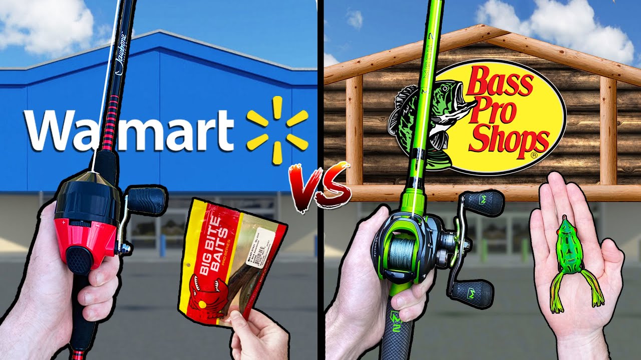 Бюджетный рыболовный челлендж Walmart против Bass Pro Shops