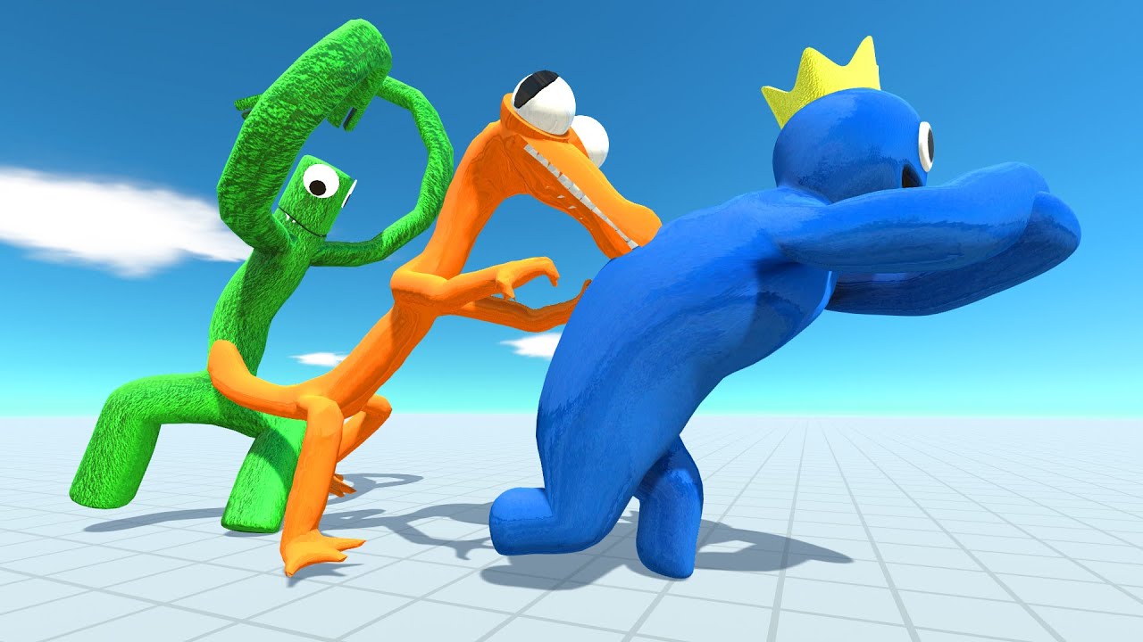 Rainbow Friends Pyramid Death Run - Animal Revolt Battle Simulator