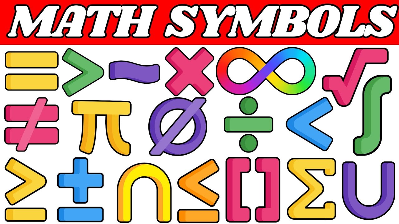 100 Math Symbols || Essential Mathematical Symbols Vocabulary