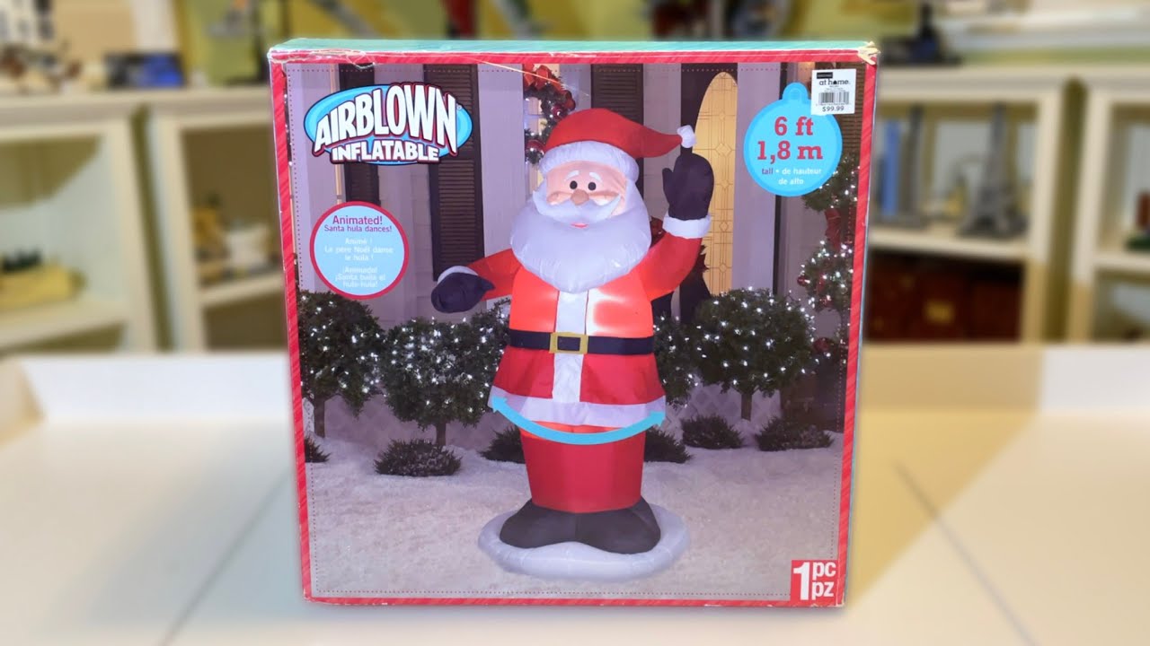 Gemmy 6FT DANCING SANTA Animated Airblown Inflatable Review! (At Home 2015)