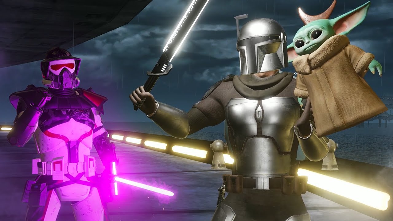 Rescuing Grogu with Mando!