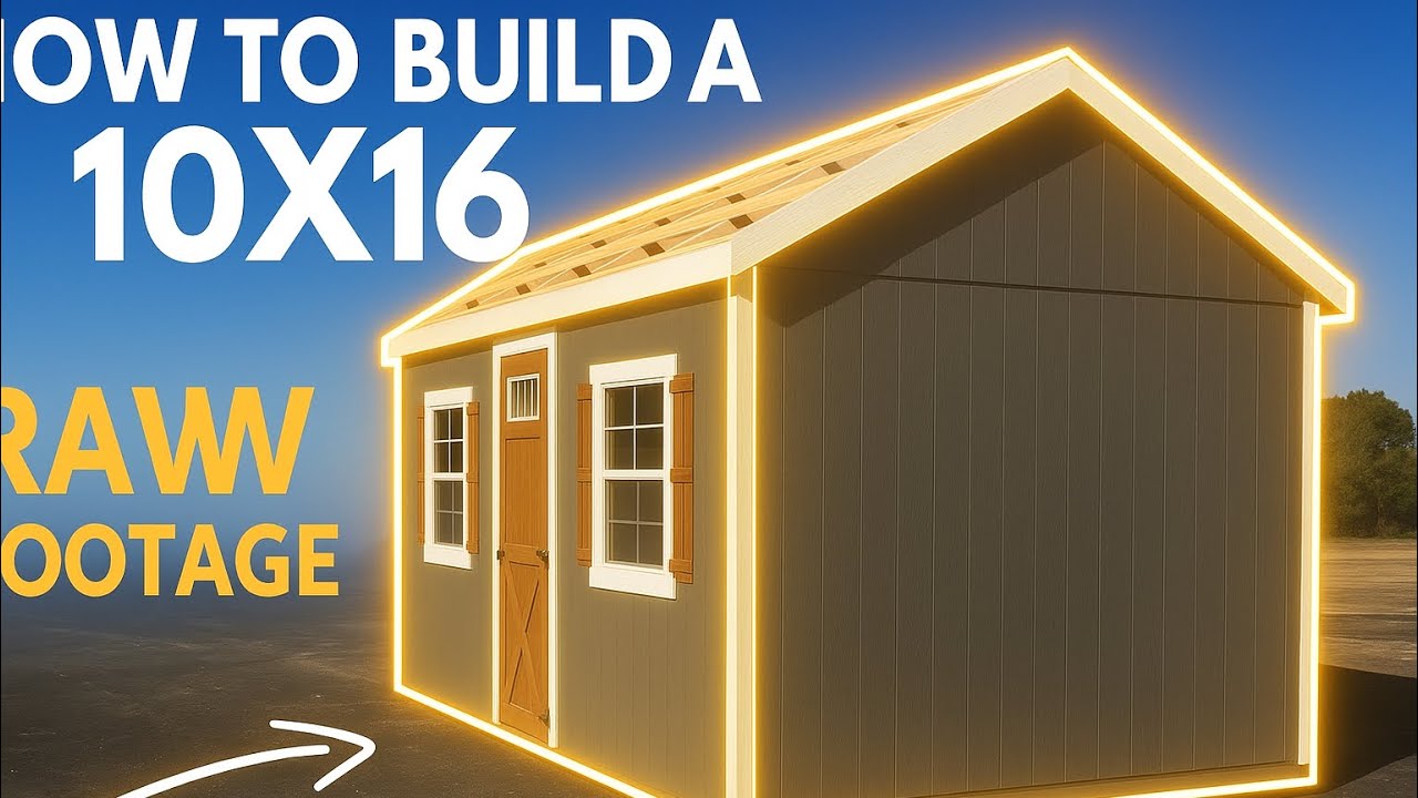 10x16 full shed build (raw build footage)