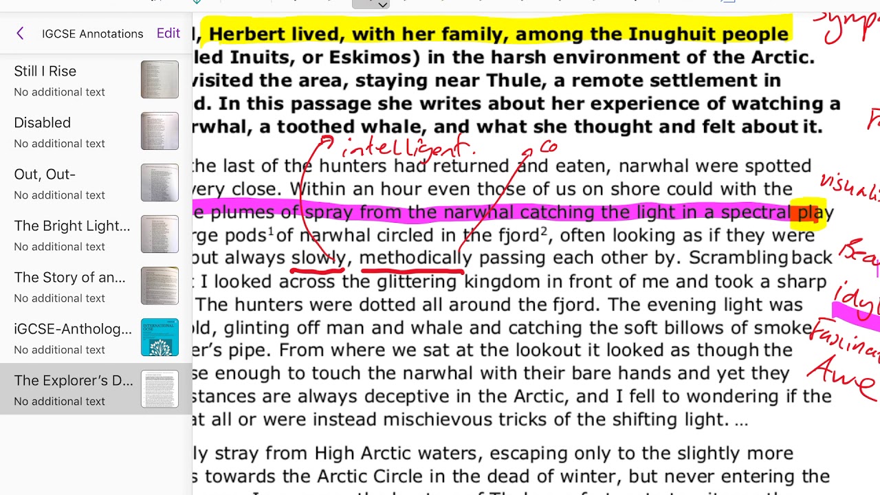 Kari Herbert - The Explorer's Daughter - IGCSE English Language Analysis Part One