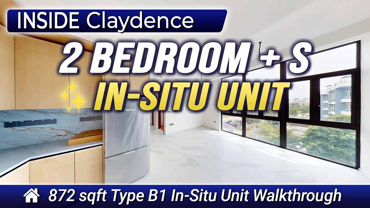Claydence Walkthrough | 2 Bedroom + Study Type B1 (872 sqft) | Bright & Efficient Layout