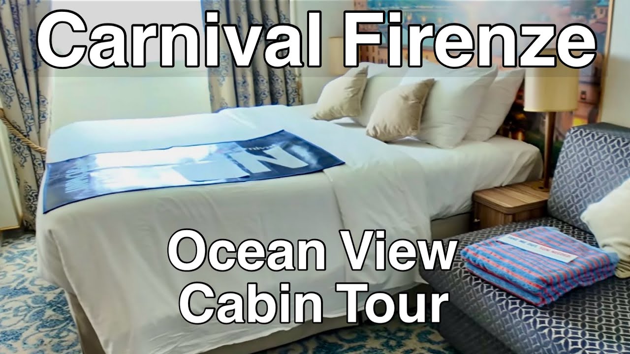 Walk thru to Music~Ocean View Cabin Tour Stateroom 3225~2025 Carnival Firenze~