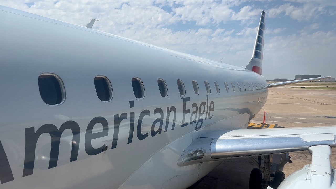 4K | Full Flight (DFW-LFT) | American Eagle Embraer ERJ-175 (N319RG) Main Cabin