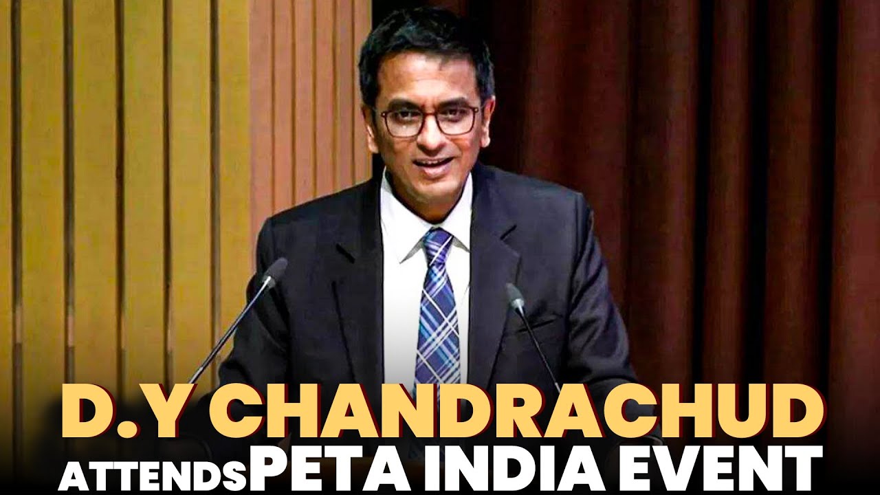 Former CJI D.Y Chandrachud delivers remarks at PETA India’s 25th Anniversary celebration in Delhi