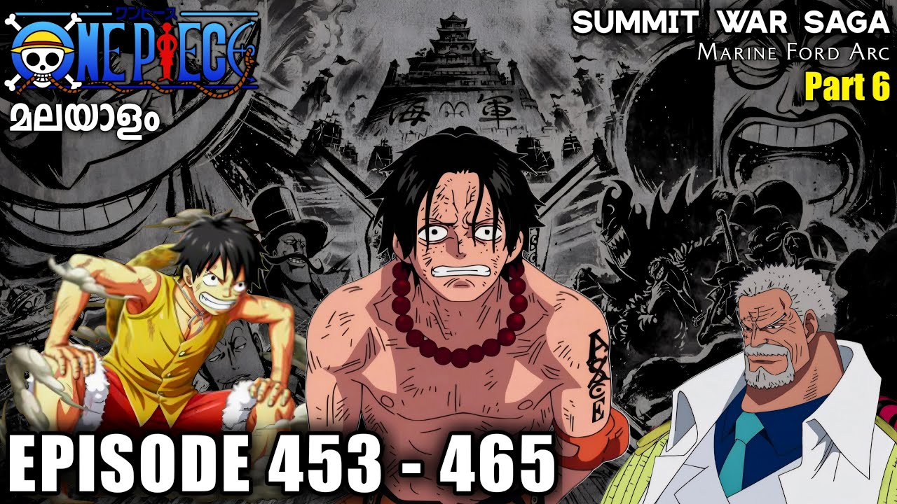 One Piece മലയാളം Episode 453 - 465 Explained in Malayalam | Summit War Saga part 6 | Season 6