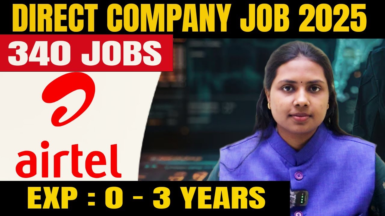 340 வேலை வாய்ப்புகள்! Airtel Job Recruitment-  ₹23,000 வரை சம்பளம்!- VVVSI Tamilnadu Jobs 2025 #job
