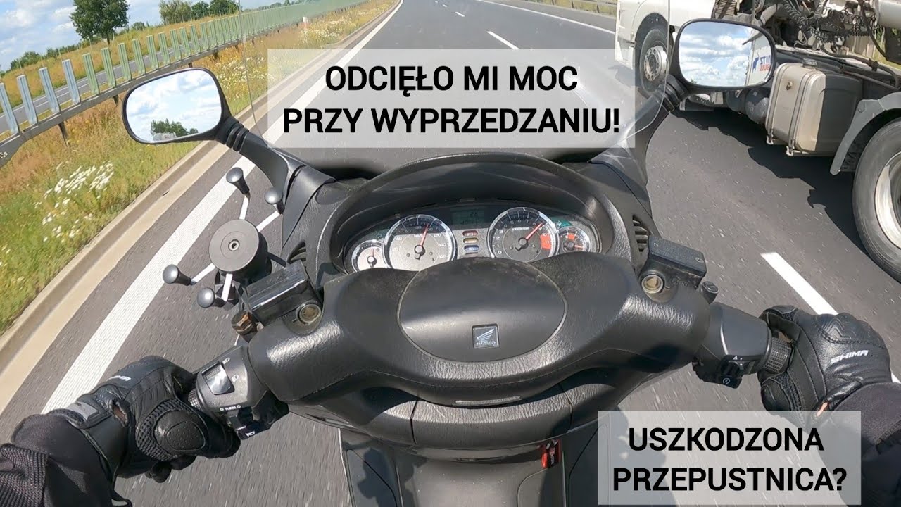 Honda S-Wing 125 - Niebezpieczna sytuacja na S5! Pada mi przepustnica? cz. 1 | #motovlog 33
