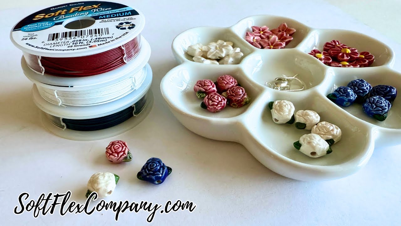 DIY Jewelry with Rose Ceramic Beads and Stars & Stripes Trios: Free Spirit Beading with Kristen