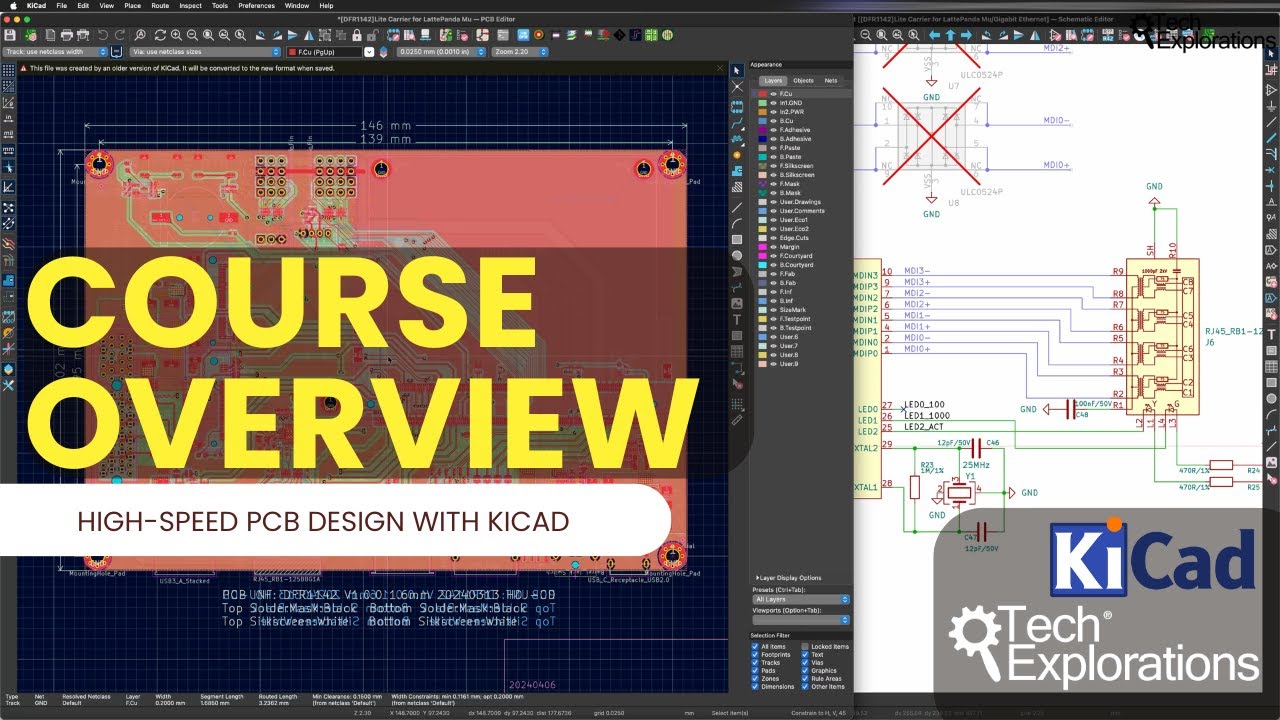 Разработка компьютера с помощью KiCad (LattePanda Mu High-Speed ​​PCB Design) — обзор курса (моно...