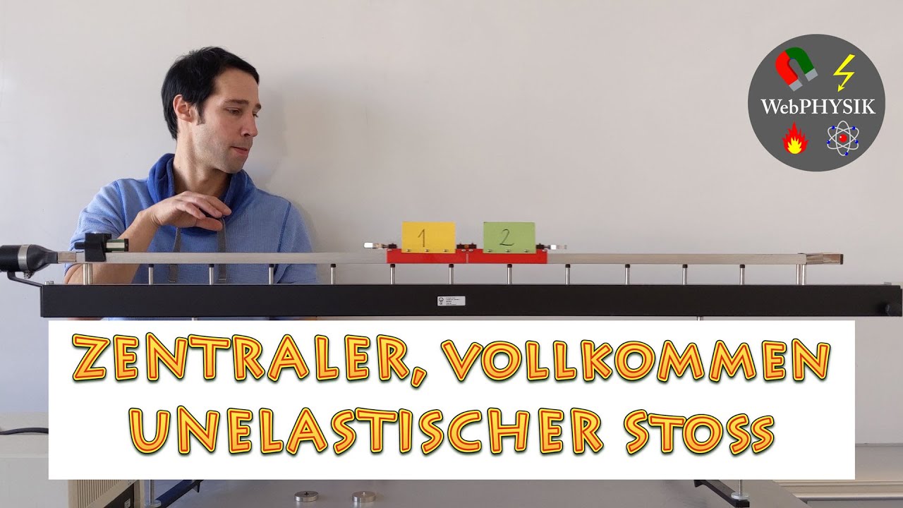 Zentraler, vollkommen unelastischer Stoß  - einfache Fälle mit Formel und Erklärung