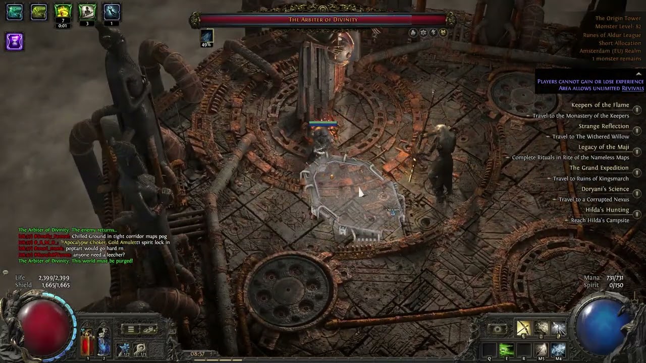 Arbiter of Divinity Fight - 0.5 Runes of Alduur - Ice Shot Deadeye