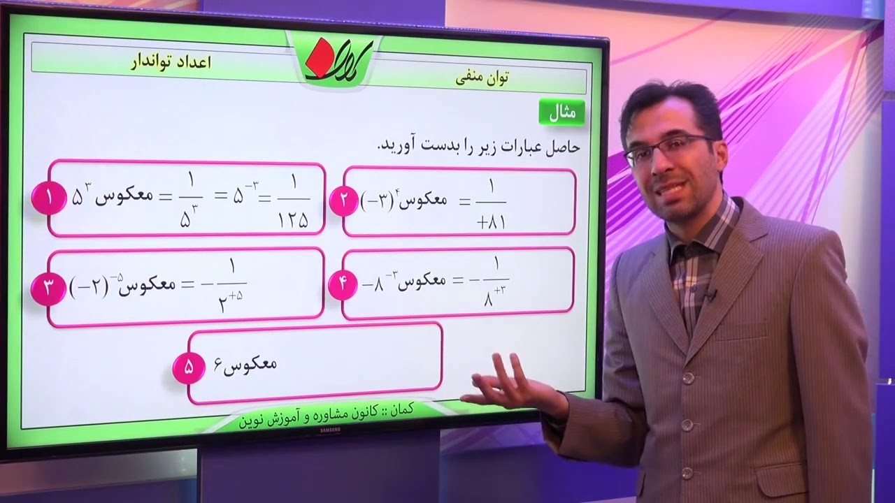ریاضی نهم   فصل چهارم   اعداد تواندار   توان منفی