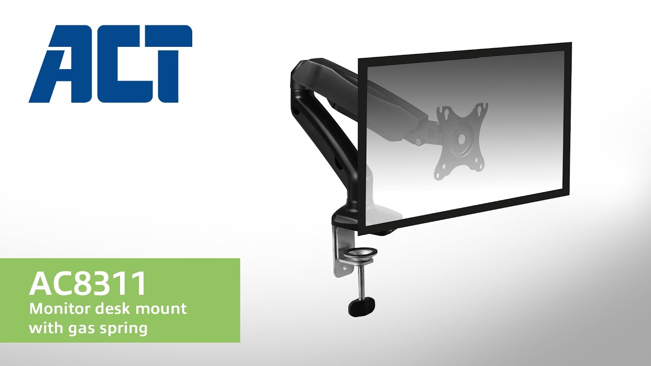 ACT AC8311 Monitor Desk Mount with gas spring for 1 screen up to 32