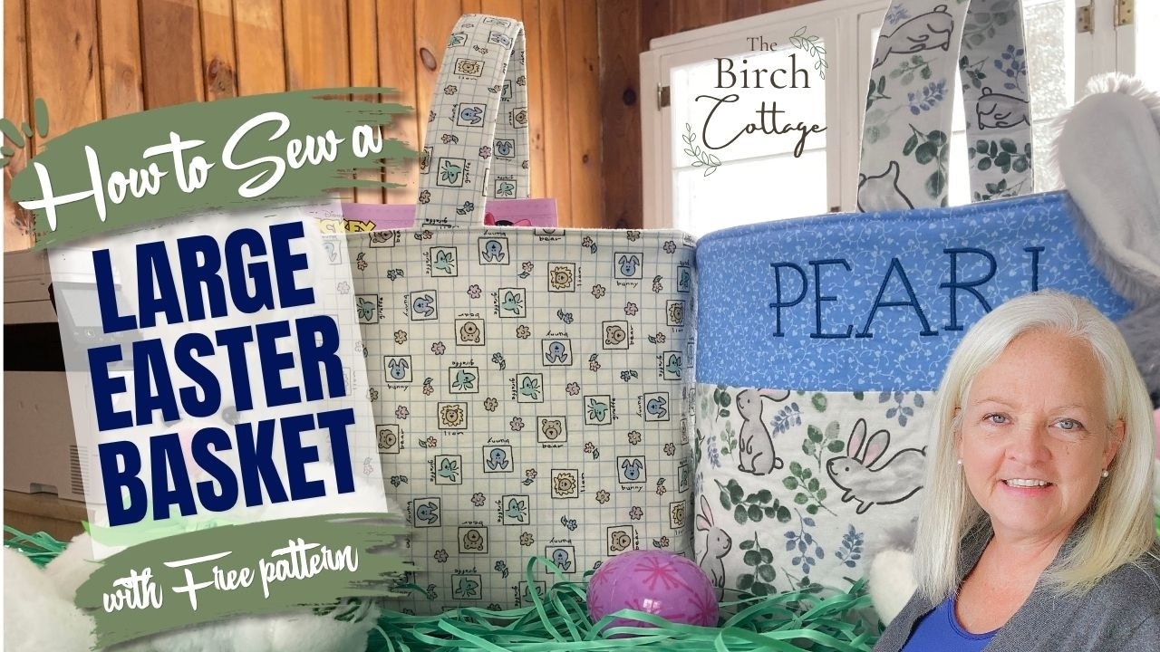 Learn to Sew a Large Fabric Easter Basket | Janome 8200QCP Sewing Machine