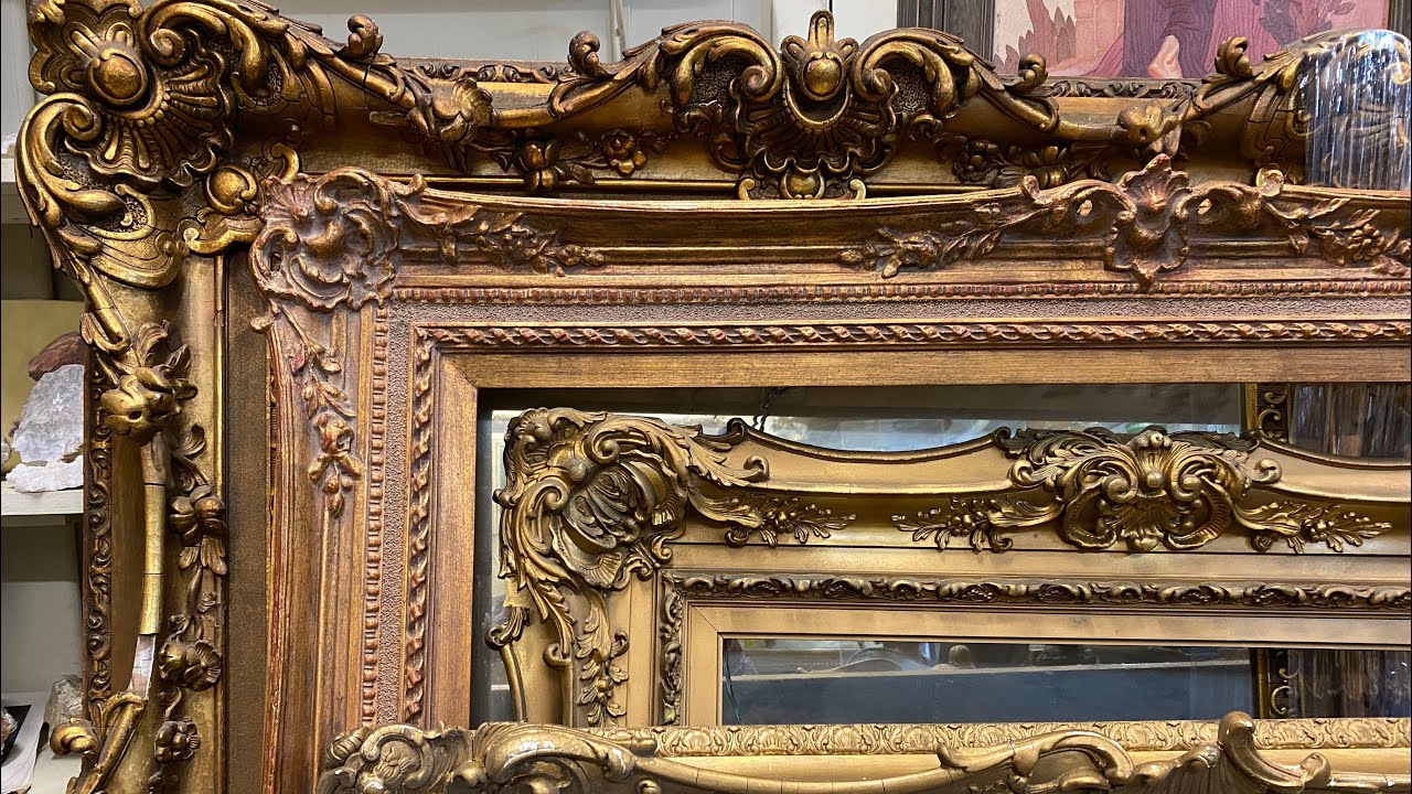 New pile of antique gold gilt frames!!! Can anyone spot the Newcomb Macklin frame?