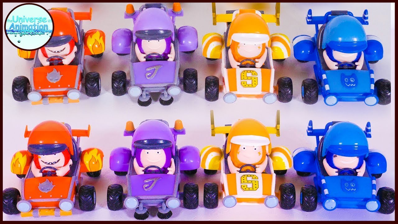 Unboxing Oddbods Carts Toys for Kids Pogo Fuse Slick and Jeff Race Cars