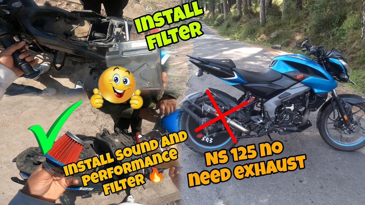 Ns 125 Installed Air Filter 🔥 No Need Exhaust || Ns125 sound modified | Air Filter 🔥