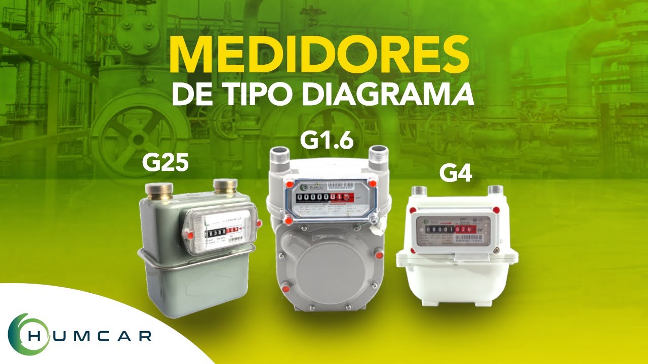 Medidores tipo diafragma G1.6, G2.5 y G4 Humcar