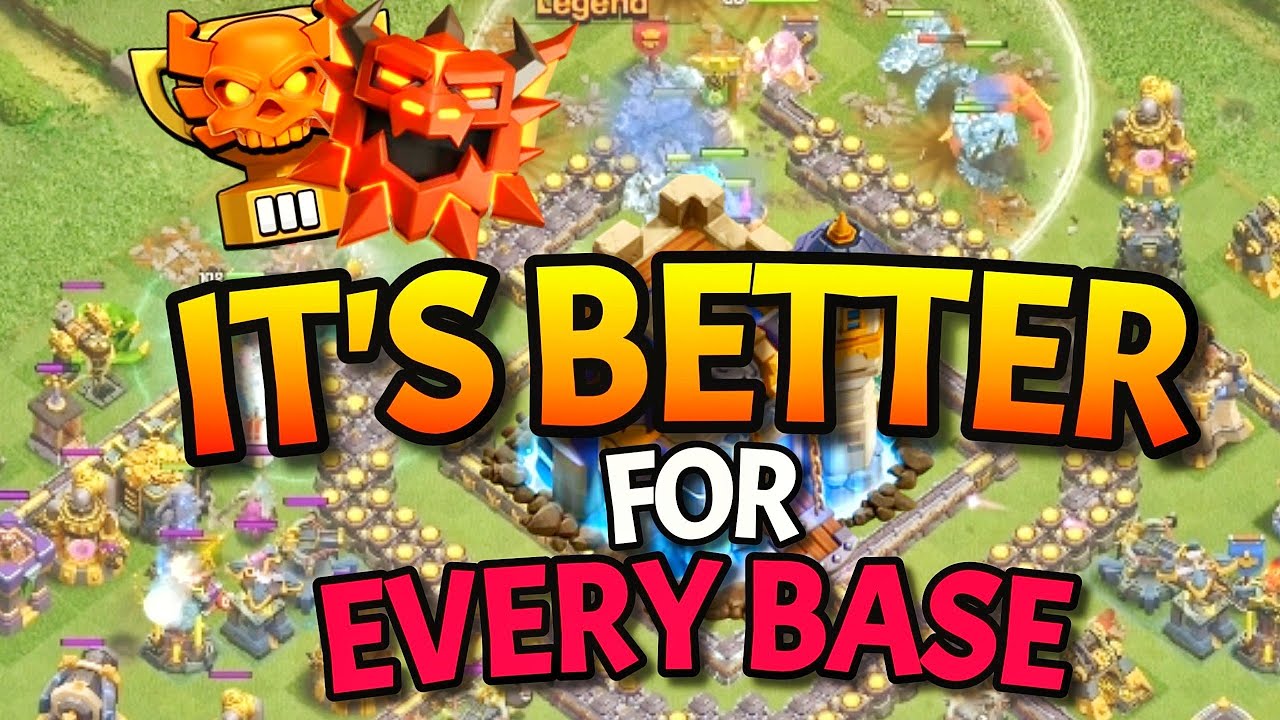 BROKEN Strategy! Meteor Golem + Totem Spell | Legend League Pushing In Clash of clans