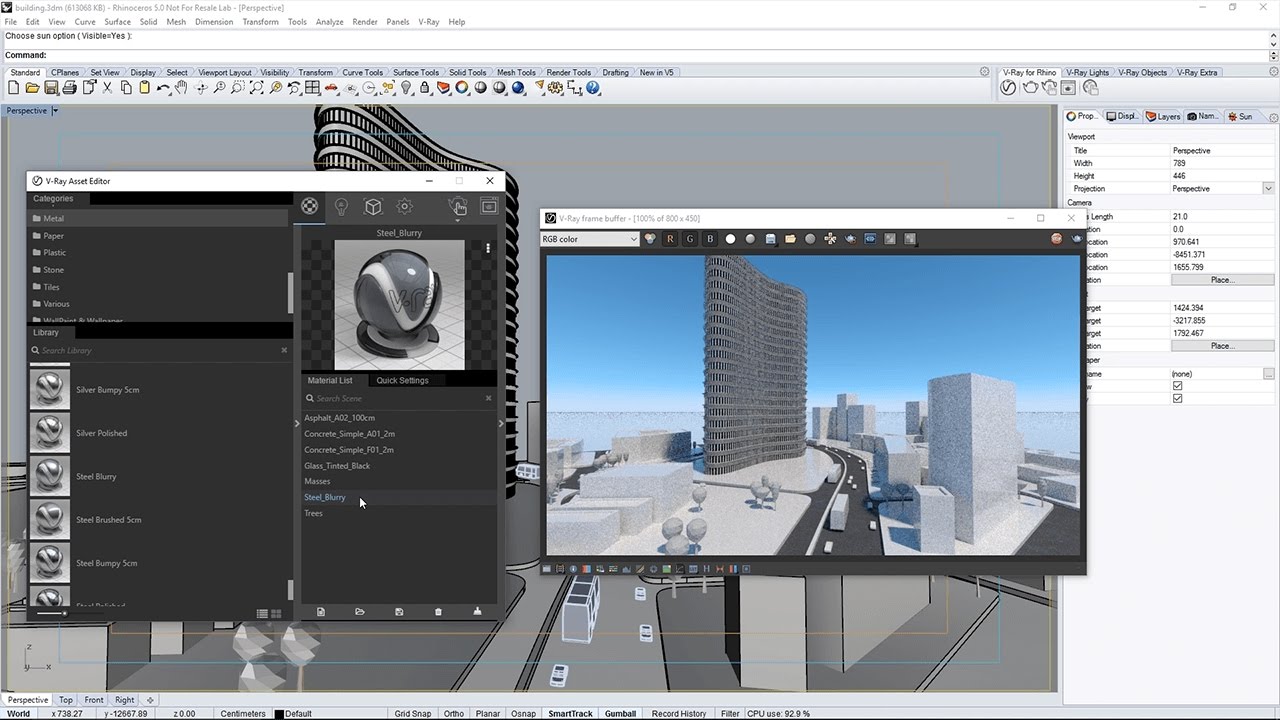 V-Ray for Rhino – Quick Start: Intro for Architects