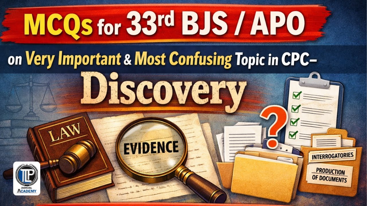 33rd BJS/ APO Very Important MCQs in CPC - on Discovery | #tlpacademy |